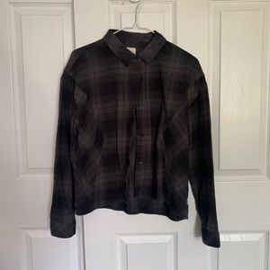 Vans Black and Grey Flannel Shirt